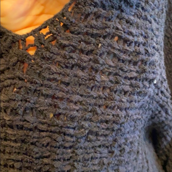 Free people off shoulder Black Sweater size M same day shipping - Picture 4 of 7